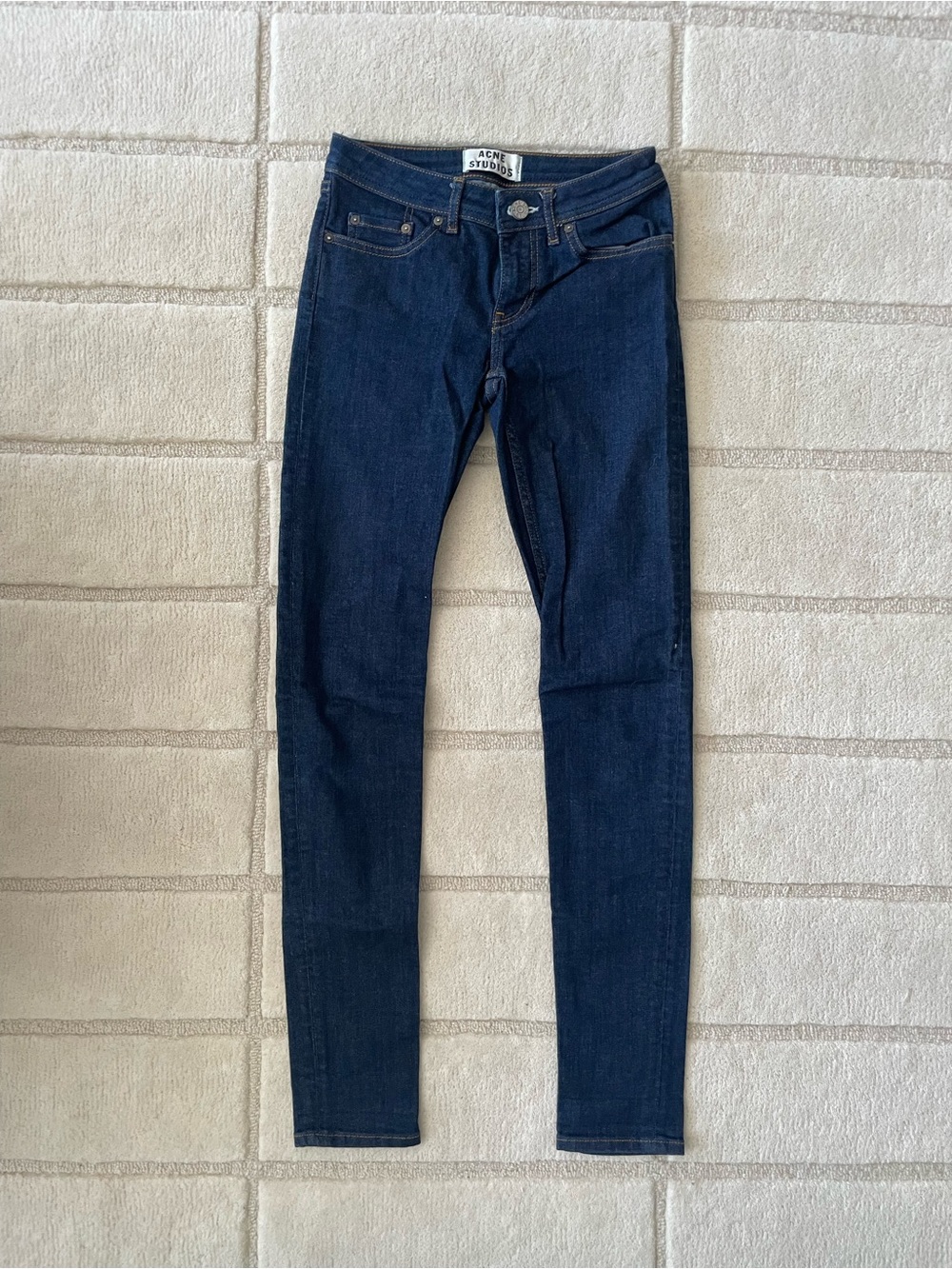 Acne Skinny Jeans in Deep Blue Wash